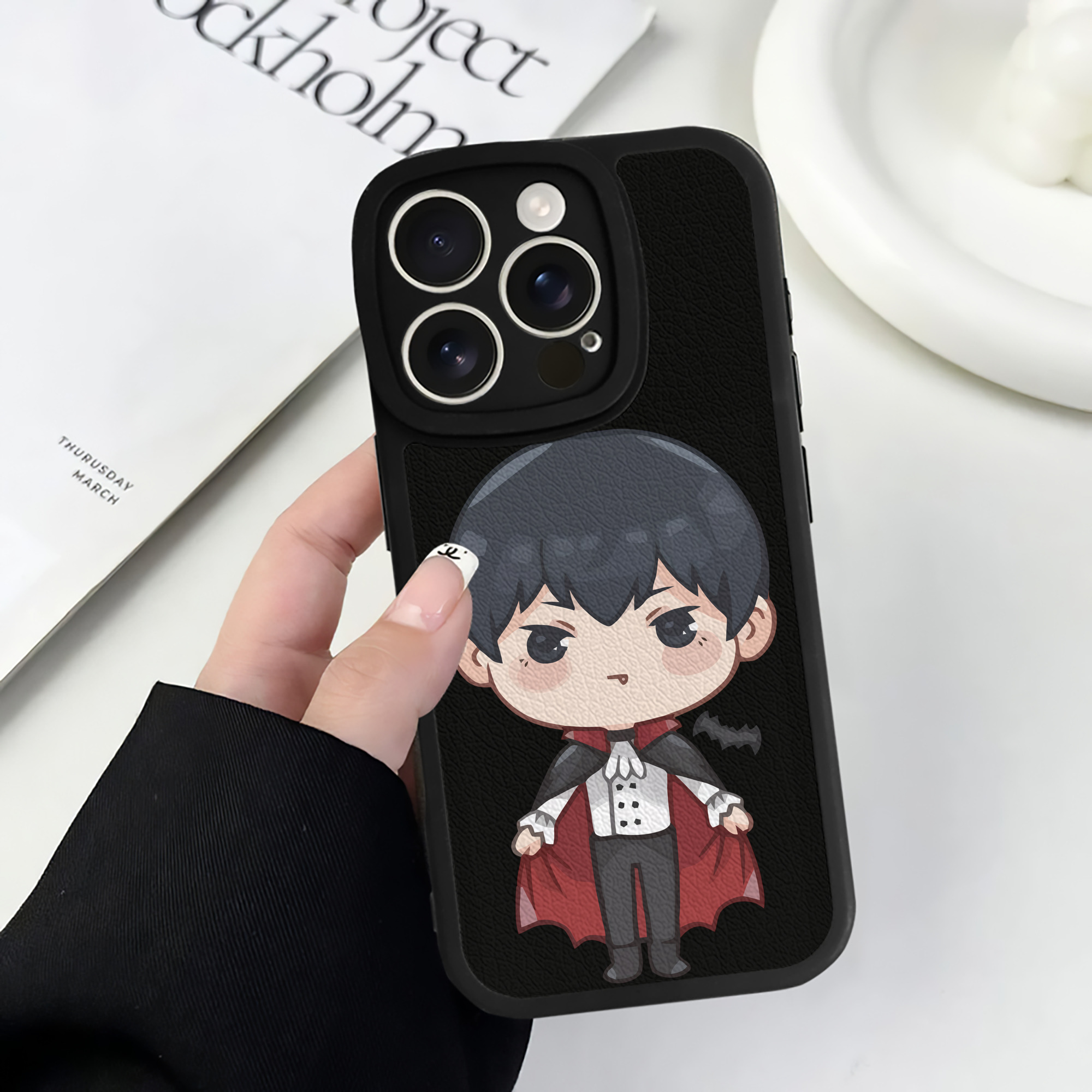（画像用） ハイキュー!! Haikyu!! 【iPhone 16シリーズ対応】シリコンスマホケース（レザー調） 材質：シリコン